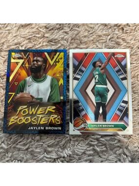 🔥 2024 Jaylen Brown Topps Chrome card lot. Cards are mint condition